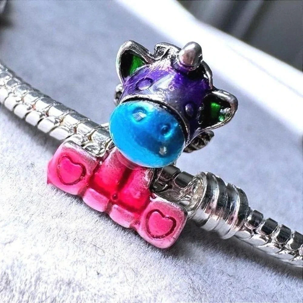 Rainbow Heart Unicorn fits PANDORA